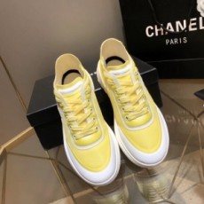 샤넬 2020 SS 로고 투톤 옐로우 여성 슈즈