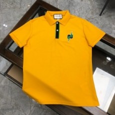 구찌 2020 SS 캐릭터 패치 카라 남성 반팔티