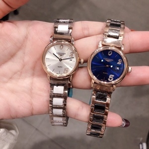 론진 2019 SS 큐빅숫자 메탈줄 시계