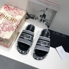 디올 2020 SS 캐릭터 로고 투톤 여성 슬리퍼