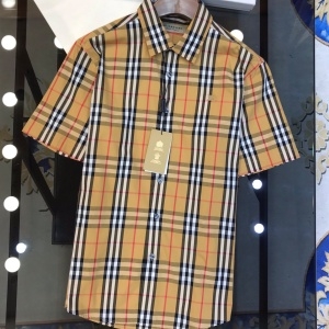 버버리 2020 SS 캐릭터 체크 남성 반팔 셔츠