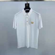 베르사체 2020 SS 캐릭터 금속로고 남성 카라 반팔티