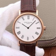 [최고급형/업버젼]Patek Philippe Rose Gold Roman Dial Calatrava 5120 - 파텍필립 칼라트라바 5120 로즈골드