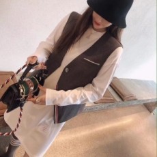 톰브라운 2020 SS 긴팔티 원피스 조끼 여성 세트