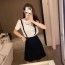 톰브라운 2020 SS 라운드넥 반팔티 멜빵치마 여성 세트