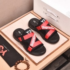 Y-3 2020 SS 캐릭터 수프림 로고 레드 남성 슬리퍼