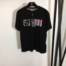 펜디 2020 SS 플라워 자수 F로고 여성 반팔티
