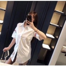 톰브라운 2020 SS 리본장식 라인 여성 반팔셔츠