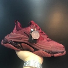 발렌시아가 2020 SS 트리플S 버건디 커플 슈즈