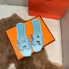 에르메스 2020 SS H로고 민트 앱송 여성 슬리퍼