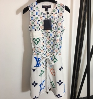 루이비통 2020 SS 모노그램 멀티 끈리본 여성 원피스