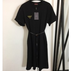 프라다 2020 SS 삼각로고 블랙 여성 원피스
