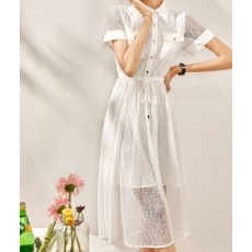 샤넬 2020 SS 포켓 카라 끈리본 여성 원피스
