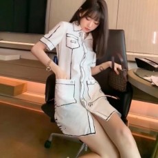 펜디 2020 SS 스케치 포켓 여성 원피스