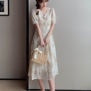 발렌티노 2020 SS 플라워 자수 프릴 여성 원피스