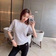 디올 2020 SS 캐릭터 니트 여성 반팔티