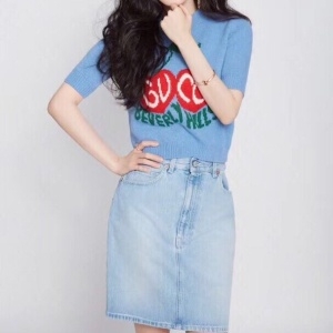 구찌 2020 SS 캐릭터 체리 니트 여성 반팔티