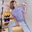 헐리안 2020 SS 캐릭터 무늬 여성 반팔티