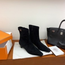 에르메스 HERMES 2020 SS 스웨이드 로고 여성 쇼트부츠