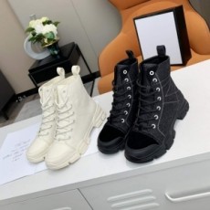 구찌 GUCCI 2020 SS 스티치 캔버스 여성 쇼트부츠