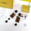 펜디 FENDI 2020 SS F로고 블랙 진주 귀걸이