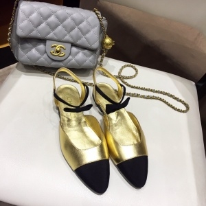 샤넬 CHANEL 2020 SS 리본 투톤 여성 플랫슈즈
