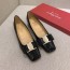 페레가모 FERRAGAMO 2020 SS 리본 에나멜 여성 플랫슈즈