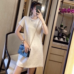 샤넬 CHANEL 2020 SS 리본키라 진주장식 여성 원피스