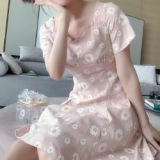 디올 DIOR 2020 SS 플라워 자수 프릴 여성 원피스