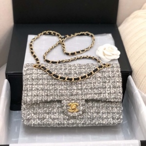 샤넬 CHANEL 2020 SS 트위드 체인 플랩 크로스백 커스텀급