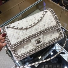샤넬 CHANEL 2020 SS 트위드 체인장식 플랩 크로스백 커스텀급