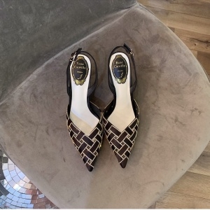 디올 DIOR 2020 SS 큐빅 체크꼬임 여성 하이힐 구두