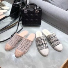샤넬 CHANEL 2020 SS 트위드 투톤 여성 뮐 슈즈