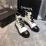 샤넬 CHANEL 2020 SS 투톤 CC로고 진주 여성 쇼트부츠