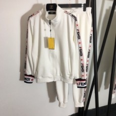 펜디 FENDI 2020 SS 캐릭터 로고 짚업 상의 바지 여성 세트