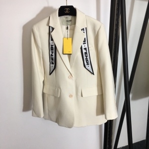 펜디 FENDI 2020 SS 캐릭터 띠로고 포켓 카라 여성 자켓
