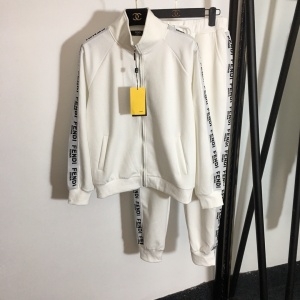 펜디 FENDI 2020 SS 캐릭터 로고 짚업 상의 바지 여성 세트