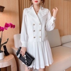 발망 BALMAIN 2020 SS 카라 긴팔 자켓 스커트 여성 세트