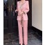 발렌티노 VALENTINO 2020 SS 플라워 카라 투톤 자켓 바지 여성 세트
