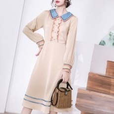 샤넬 CHANEL 2020 SS 카라 프릴 라인 여성 원피스