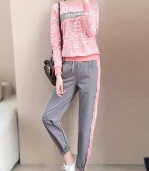 미우미우 MIUMIU 2020 SS 캐릭터 패치 긴팔티 바지 여성 세트