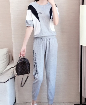 디올 DIOR 2020 SS 캐릭터 투톤 반팔티 바지 여성 세트