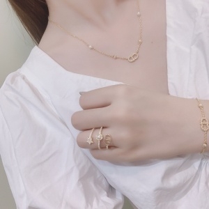 샤넬 CHANEL 2020 SS 캐릭터 진주 큐빅 여성 팔찌 목걸이
