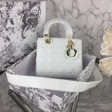 디올 DIOR 2020 SS 레이디백 램스킨 화이트 스몰 토트백 커스텀급
