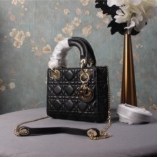 디올 DIOR 2020 SS 레이디백 램스킨 블랙 미니 토트백 커스텀급