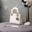 디올 DIOR 2020 SS 레이디백 램스킨 화이트 미니 토트백 커스텀급