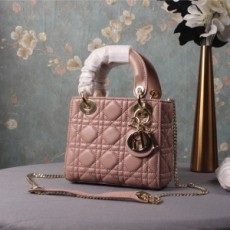 디올 DIOR 2020 SS 레이디백 램스킨 핑크 미니 토트백 커스텀급