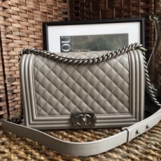 샤넬 CHANEL 2020 SS 캐비어 그레이 보이백 뉴라지 67086 미러급
