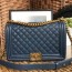 샤넬 CHANEL 2020 SS 캐비어 네이비 보이백 뉴라지 67086 미러급