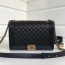 샤넬 CHANEL 2020 SS 램스킨 블랙 보이백 뉴라지 미러급